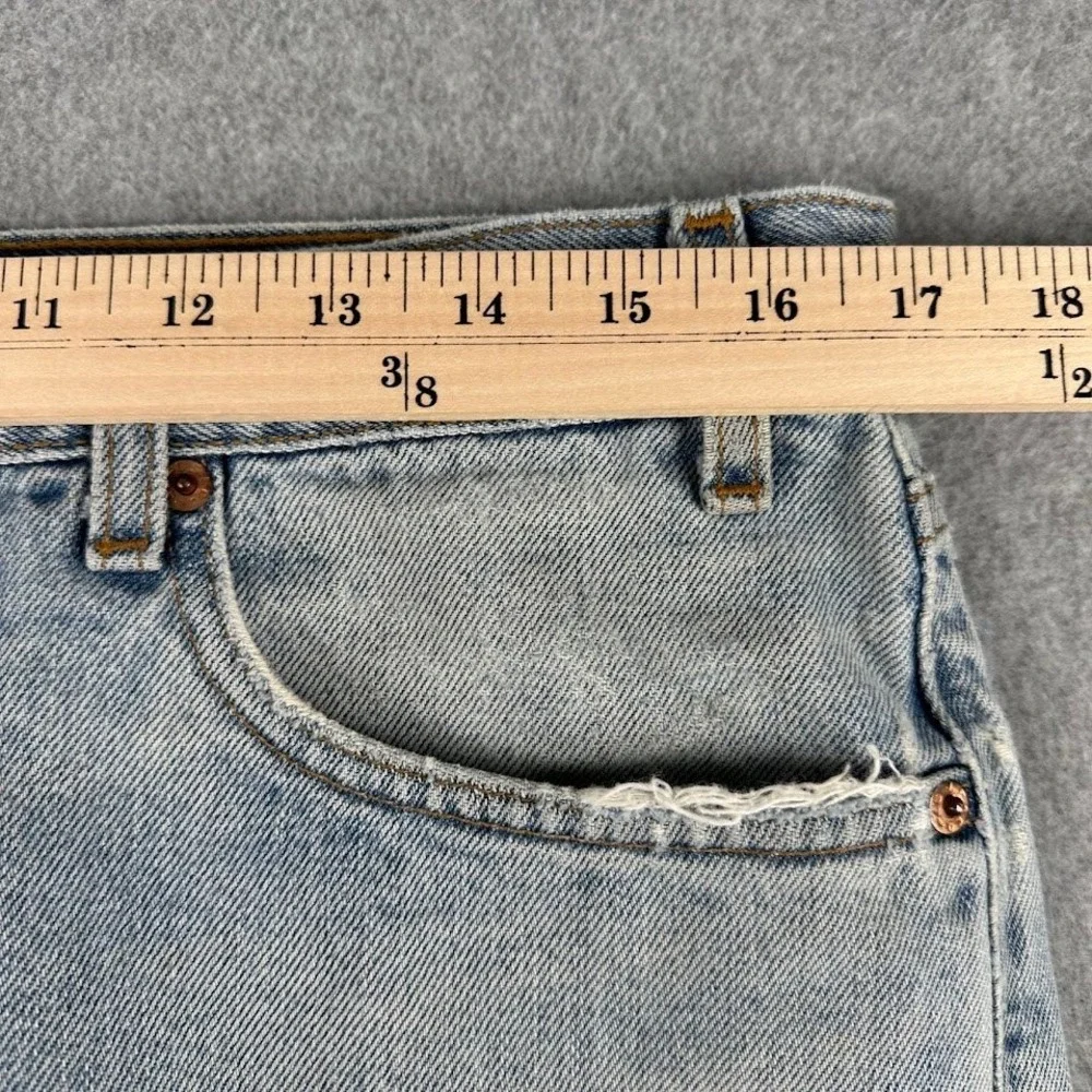 Vintage Levi 505 Men 90's Straight Light Wash Distressed Denim Jeans Rodeo 34x29